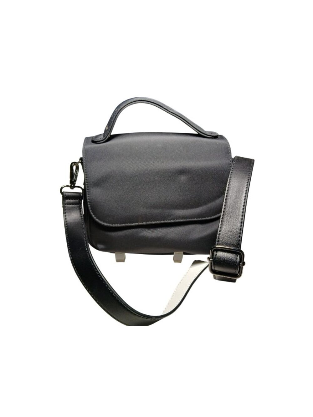 Buxton Black Nylon Crossbody Bag Purse Checkbook Adjustable Strap Zip Closures